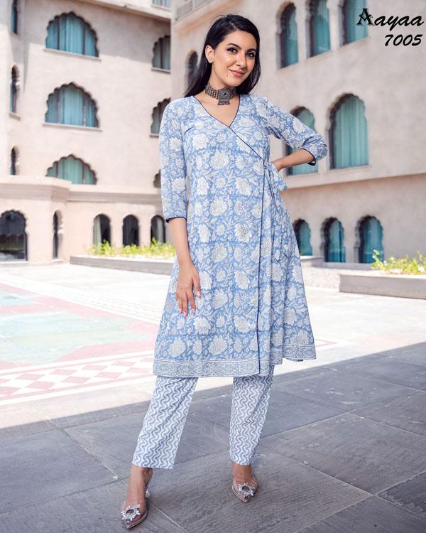 Aayaa Vol 7 Casual Wear masleen Kurti With Bottom Collection