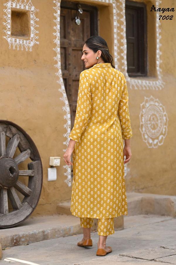 Aayaa Vol 7 Casual Wear masleen Kurti With Bottom Collection