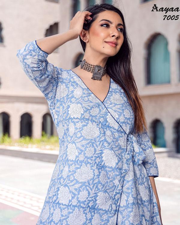 Aayaa Vol 7 Casual Wear masleen Kurti With Bottom Collection