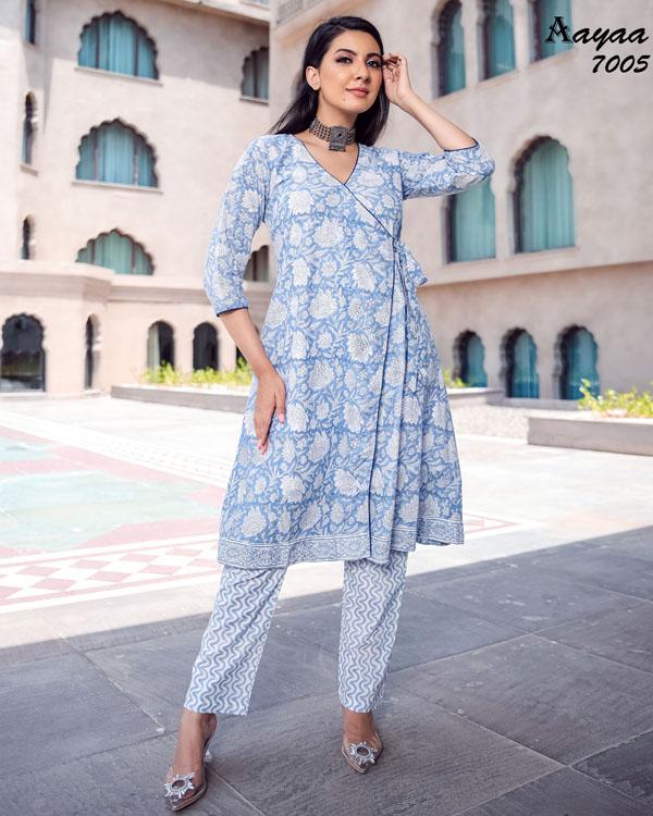 Aayaa Vol 7 Casual Wear masleen Kurti With Bottom Collection