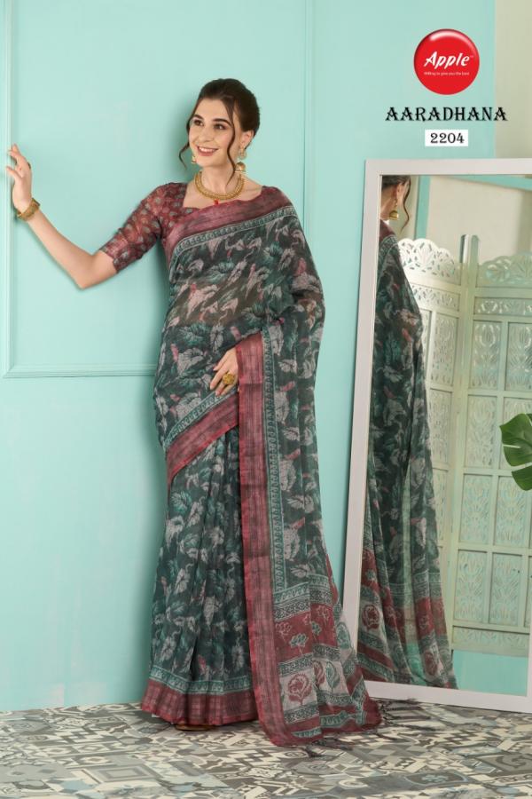 Apple Aaradhana Vol 22 Fancy Wear Linen Saree Collection