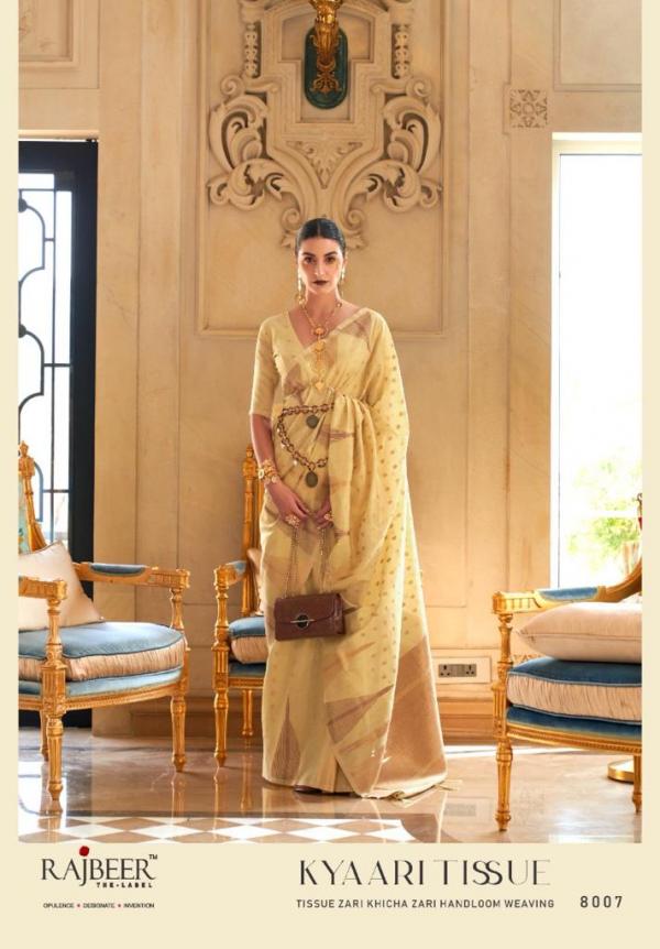 Rajbeer Kyaari Tissue Fancy Handloom Saree Collection