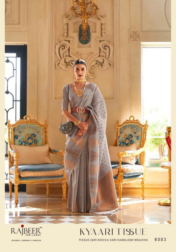 Rajbeer Kyaari Tissue Fancy Handloom Saree Collection