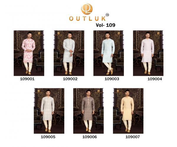 Outluk Vol 109 Ocassion Wear Mens Kurta With Pajama Collection