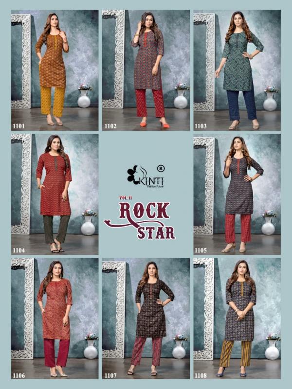Kinti Rock Star 11 Regular Wear Kurti With Bottom Collection