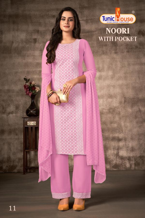 Tunic House Noori 11 Chikankari Kurti With Botton Dupatta Collection