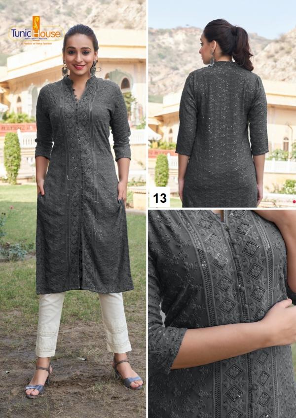 Tunic House 7 Star 13 Designer Chikankari Kurti Collection