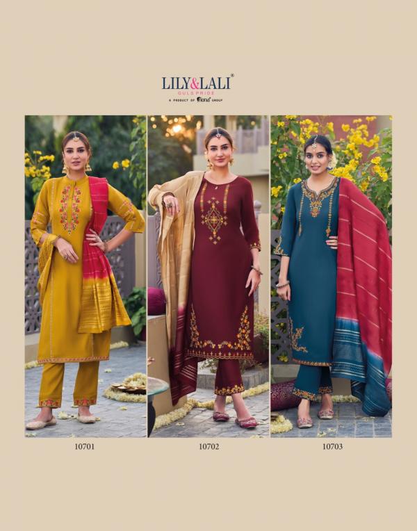 Lily And Lali Gulnaaz Fancy Silk Designer Exclusive Readymade  Collection