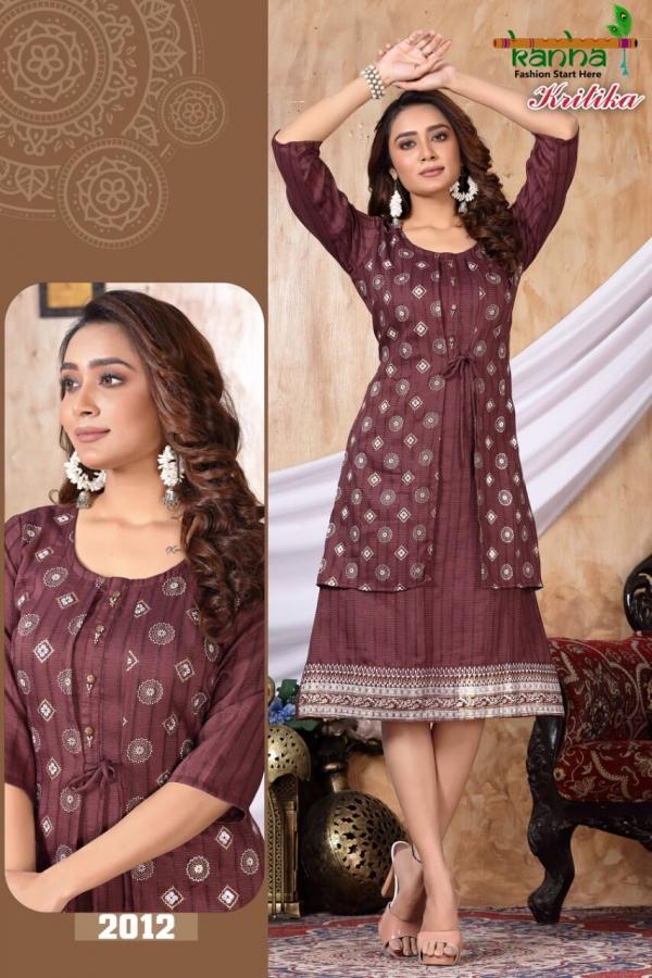 Kanha Kritika Designer Log Fabric Kurti Collection