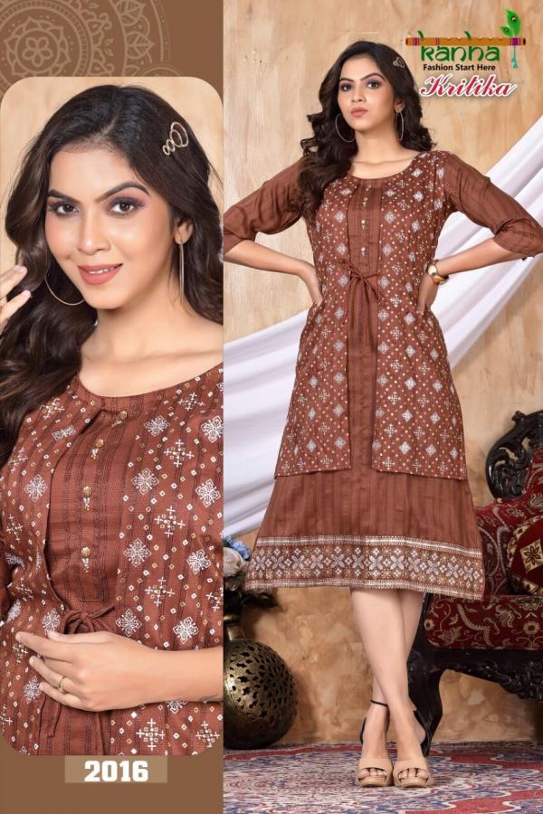 Kanha Kritika Designer Log Fabric Kurti Collection