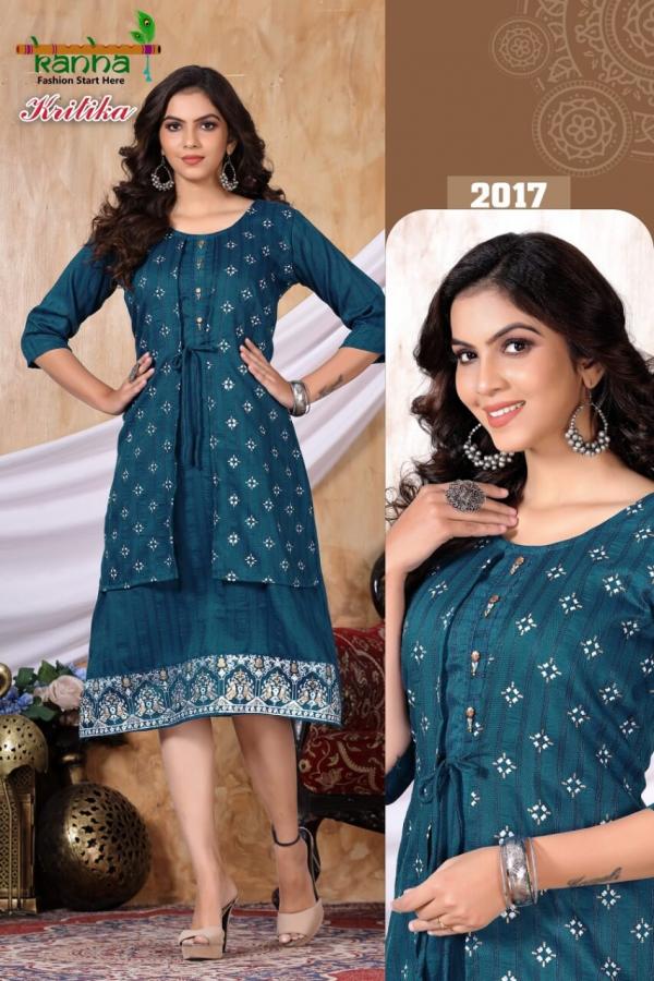 Kanha Kritika Designer Log Fabric Kurti Collection