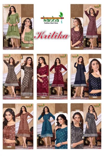 Kanha Kritika Designer Log Fabric Kurti Collection