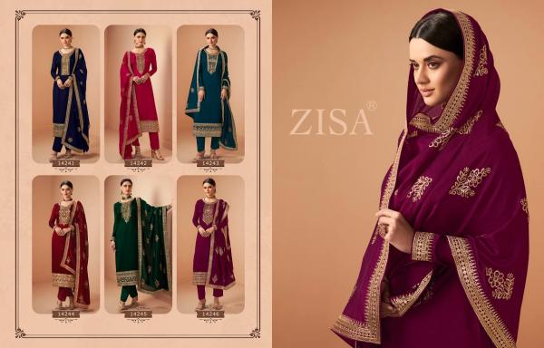 Zisa Firdosh Designer Silk Embroidered Suit Collection