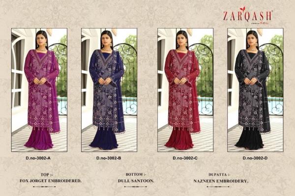 Zarqash Z 3002 Georgette Designer Heavy Pakistani Suit Collection