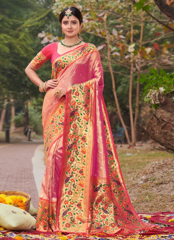 Bunawat Sonpari Paithani Silk Designer Wedding Saree Collection