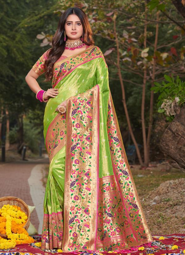 Bunawat Sonpari Paithani Silk Designer Wedding Saree Collection