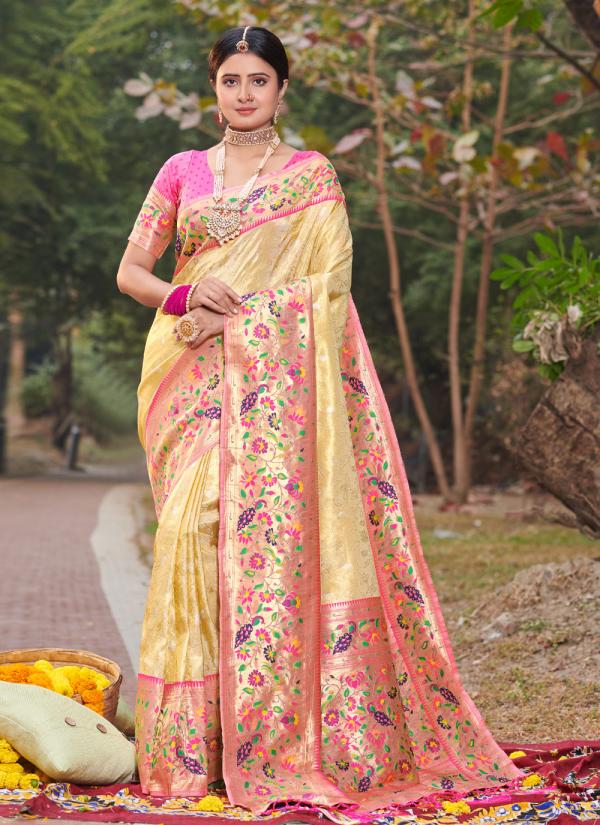 Bunawat Sonpari Paithani Silk Designer Wedding Saree Collection