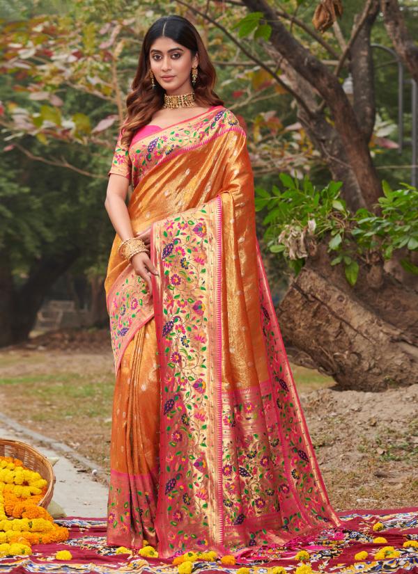 Bunawat Sonpari Paithani Silk Designer Wedding Saree Collection