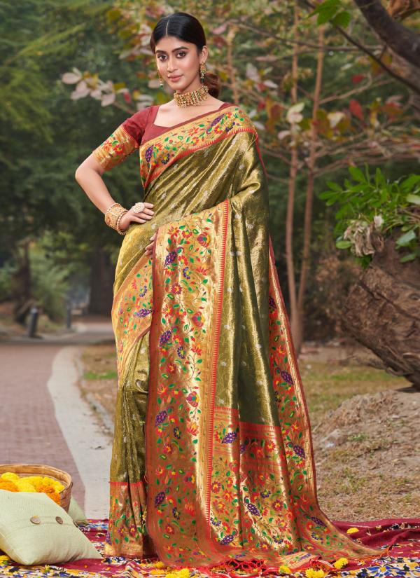 Bunawat Sonpari Paithani Silk Designer Wedding Saree Collection