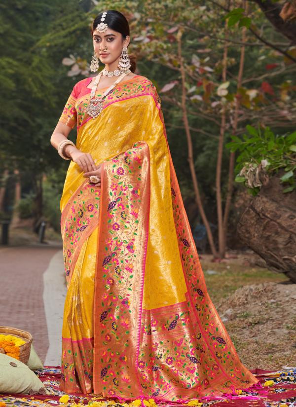 Bunawat Sonpari Paithani Silk Designer Wedding Saree Collection