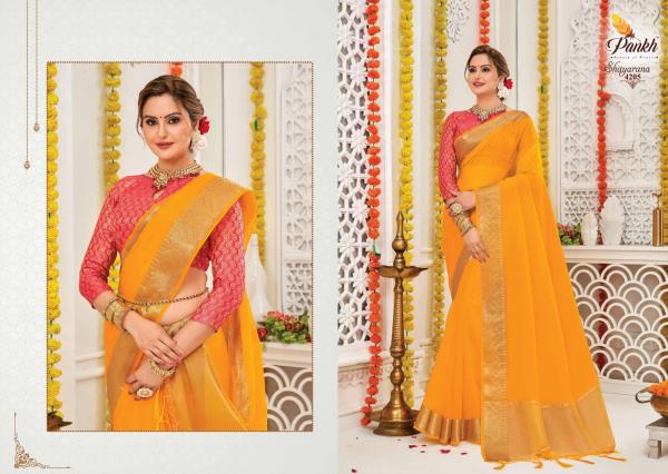 pink lotus pankh shayrana vol 1 organza decent look saree catalog