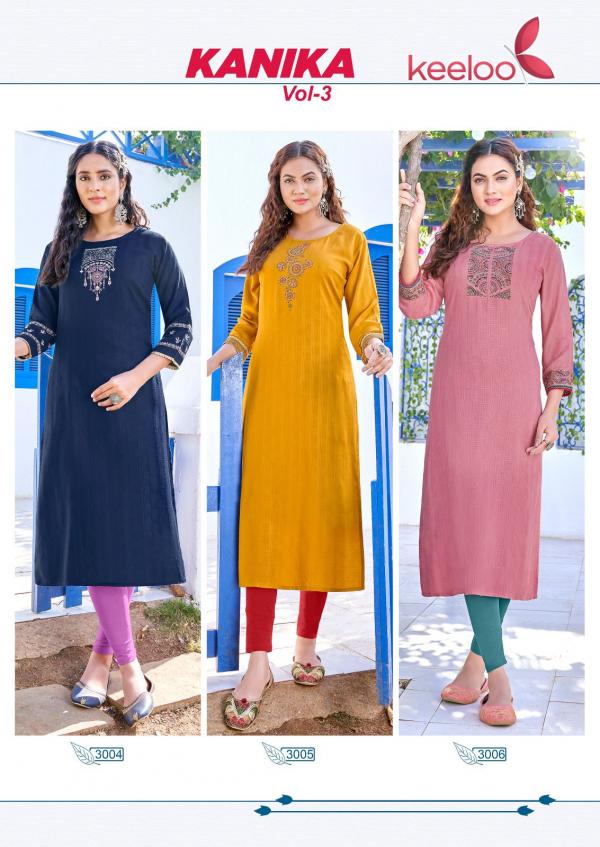 Keeloo Kanika Vol 3 Fancy Rayon Designer Kurti Collection