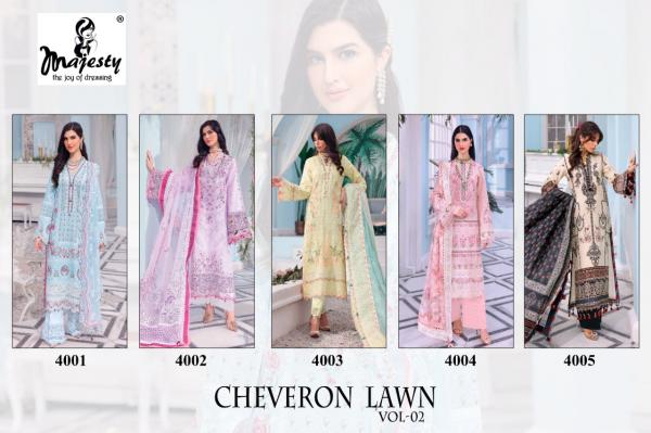 Majesty Cheveron Lawn Vol 2 Designer Pakistani Suit Collection