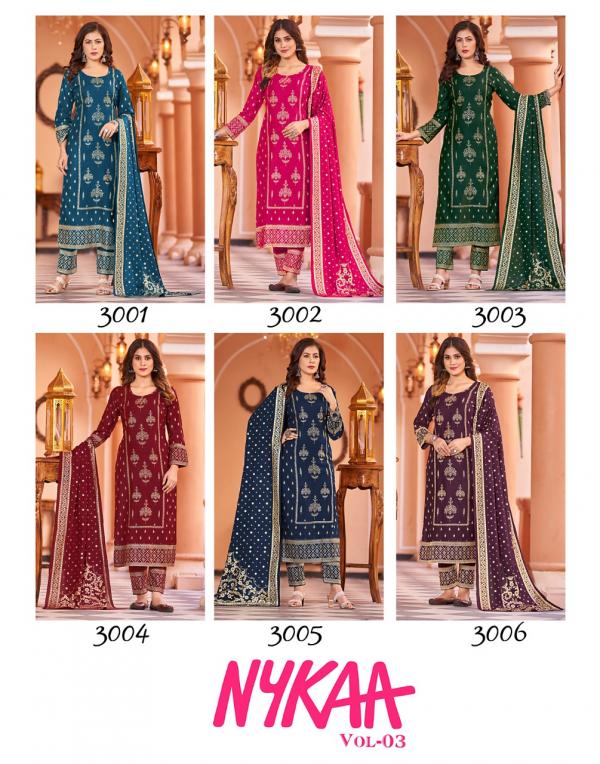 Banwery Nykaa Vol 3 Fancy Kurti With Bottom Dupatta Collection