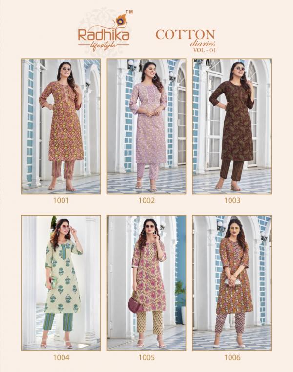 Radhika Cotton Diaries Vol 1 Plus Size Kurti With Bottom Collection