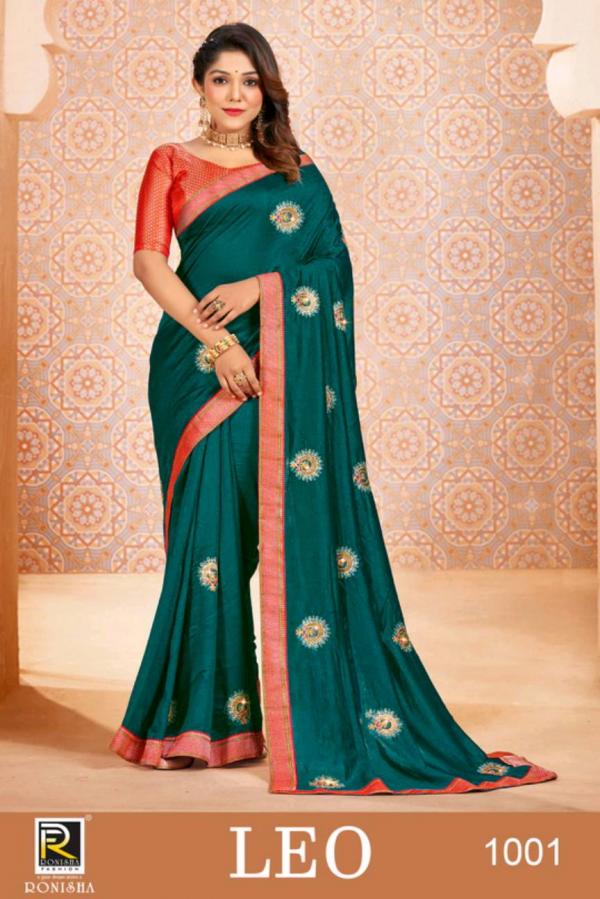 Ronisha Leo Embroidery Silk Saree Collecton 