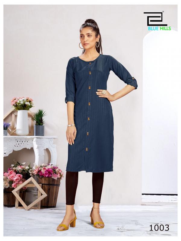 Blue Hills Vintage Regular Wear Designer Kurti Collection