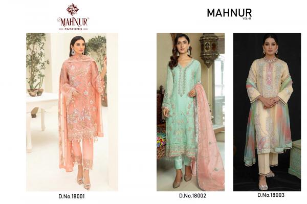 Mahnur Vol 18 Georgette Designer Pakistani Suit Collection