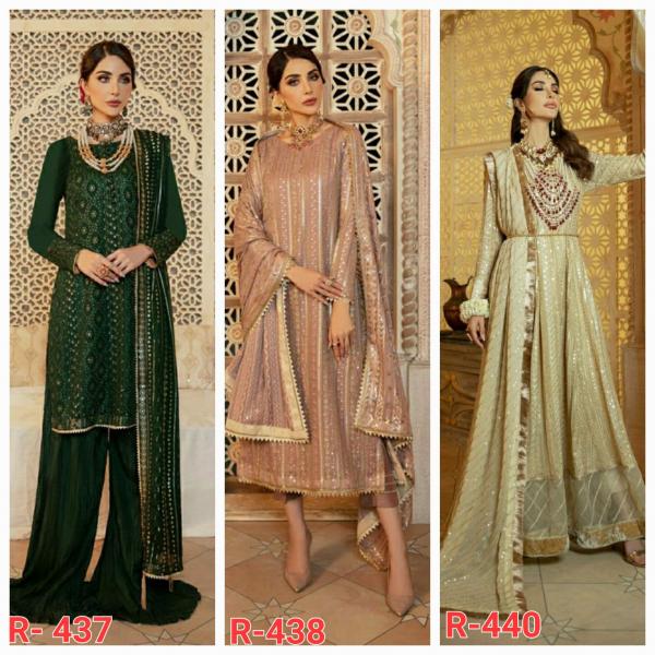 Ramsha R 437 438 440 georgette Designer Pakistani Suit Collection