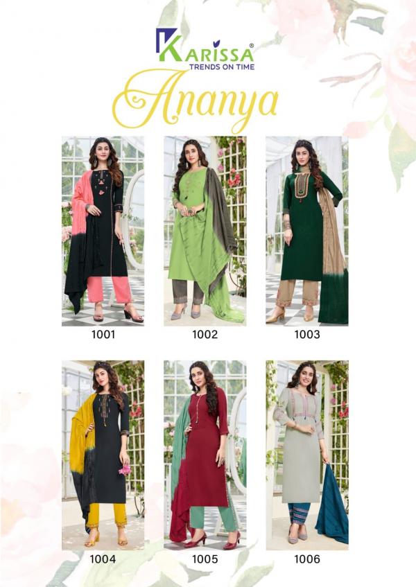 Karissa Ananya Fancy Kurti With Bottom Dupatta Collection