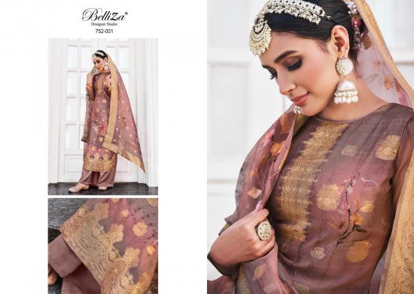 belliza designer studio shahinoor organza gorgeous look salwar suit catalog