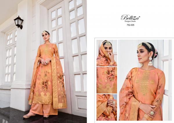 belliza designer studio shahinoor organza gorgeous look salwar suit catalog