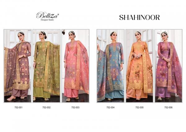 belliza designer studio shahinoor organza gorgeous look salwar suit catalog