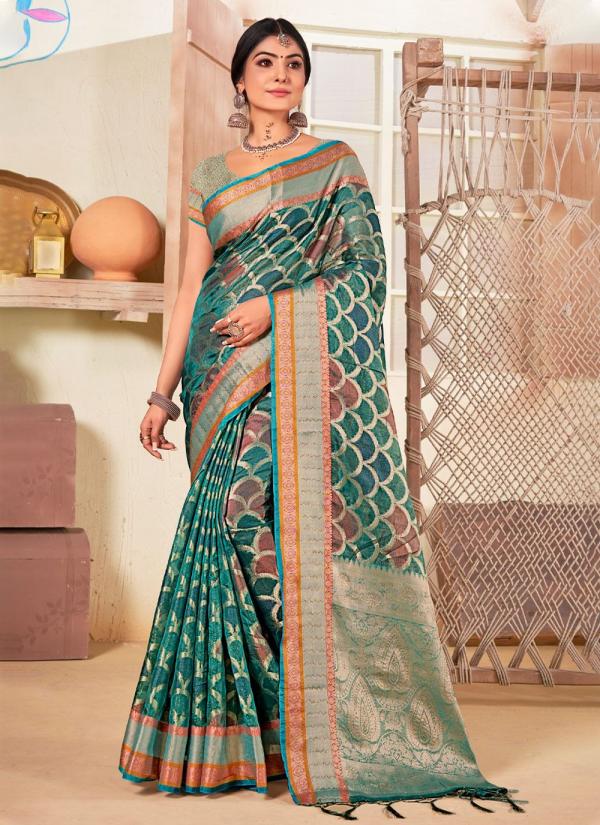 sangam print surtaal organza gorgeous look saree catalog