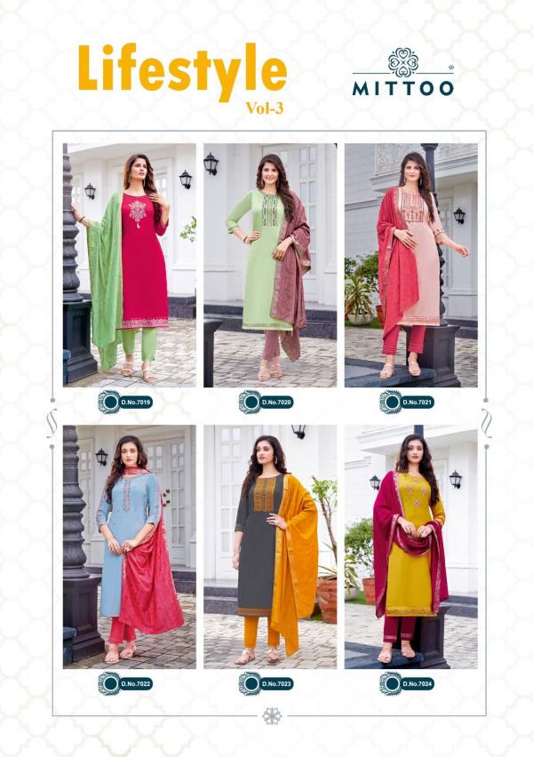 Mittoo Lifestyle Vol 3 Fancy Viscose readymade Collection