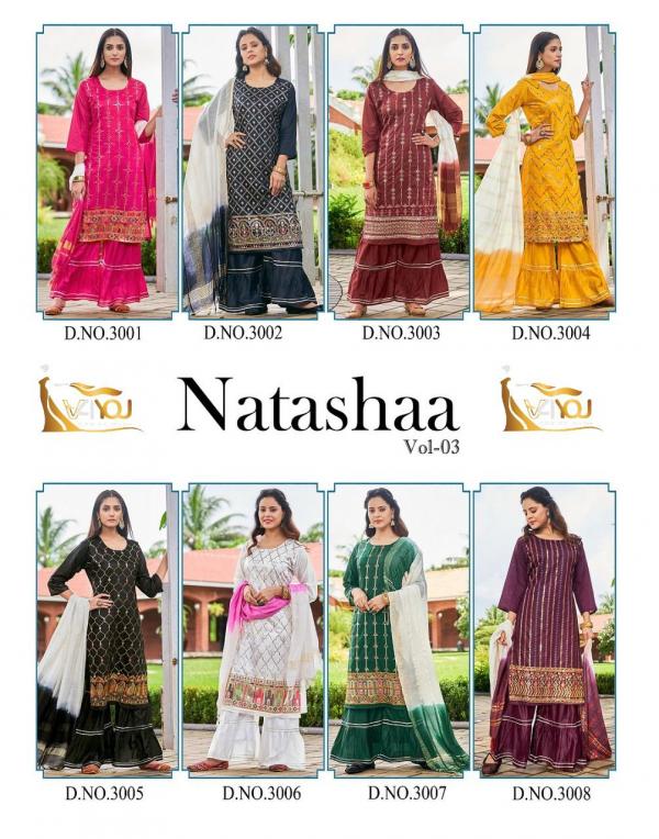 V4you Natashaa Vol 3 Chanderi Fancy Kurti Sharara With Dupatta Collection