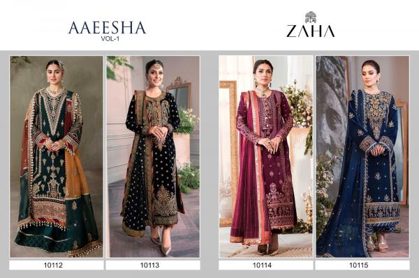 Zaha Aaeesha Vol 1 Heavy Embroidery Pakistani Salwar Kameez