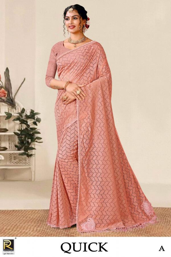 Ronisha Quick Russell Designer Fancy Saree Collection 