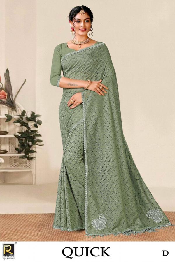 Ronisha Quick Russell Designer Fancy Saree Collection 