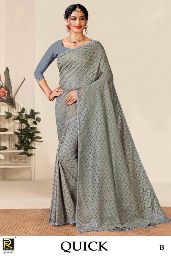 Ronisha Quick Russell Designer Fancy Saree Collection 