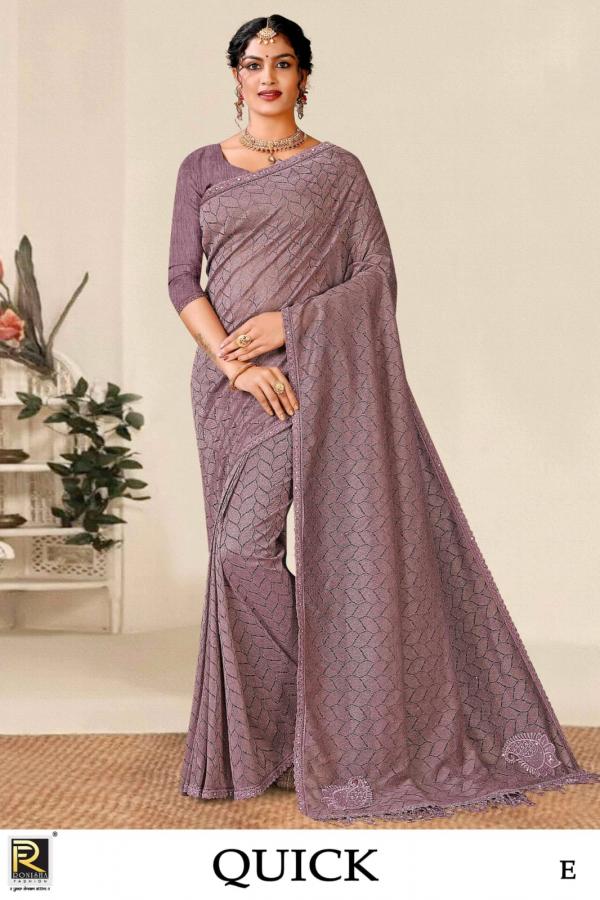 Ronisha Quick Russell Designer Fancy Saree Collection 