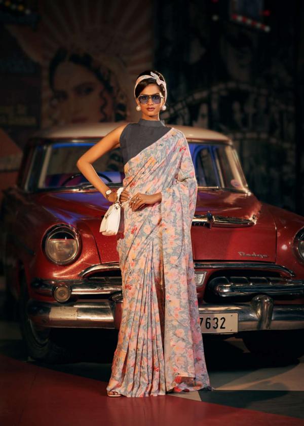 The Fabrica Saanvi Designer Silk Leheriya Saree Collection