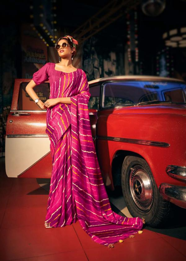 The Fabrica Saanvi Designer Silk Leheriya Saree Collection