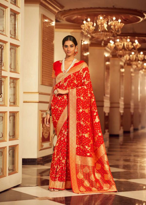 The Fabrica Bandhej Designer Chiffon Saree Collection