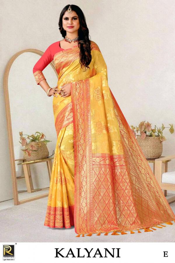 Ronisha Kalyani Soft Cotton Silk Designer Saree Collection 