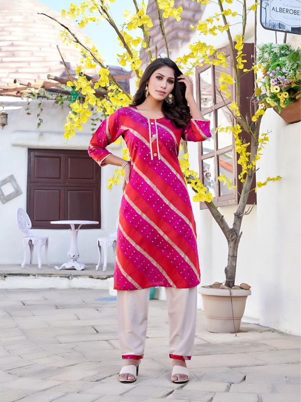 Smylee Silk Fabric New Kurti With Bottom Collection